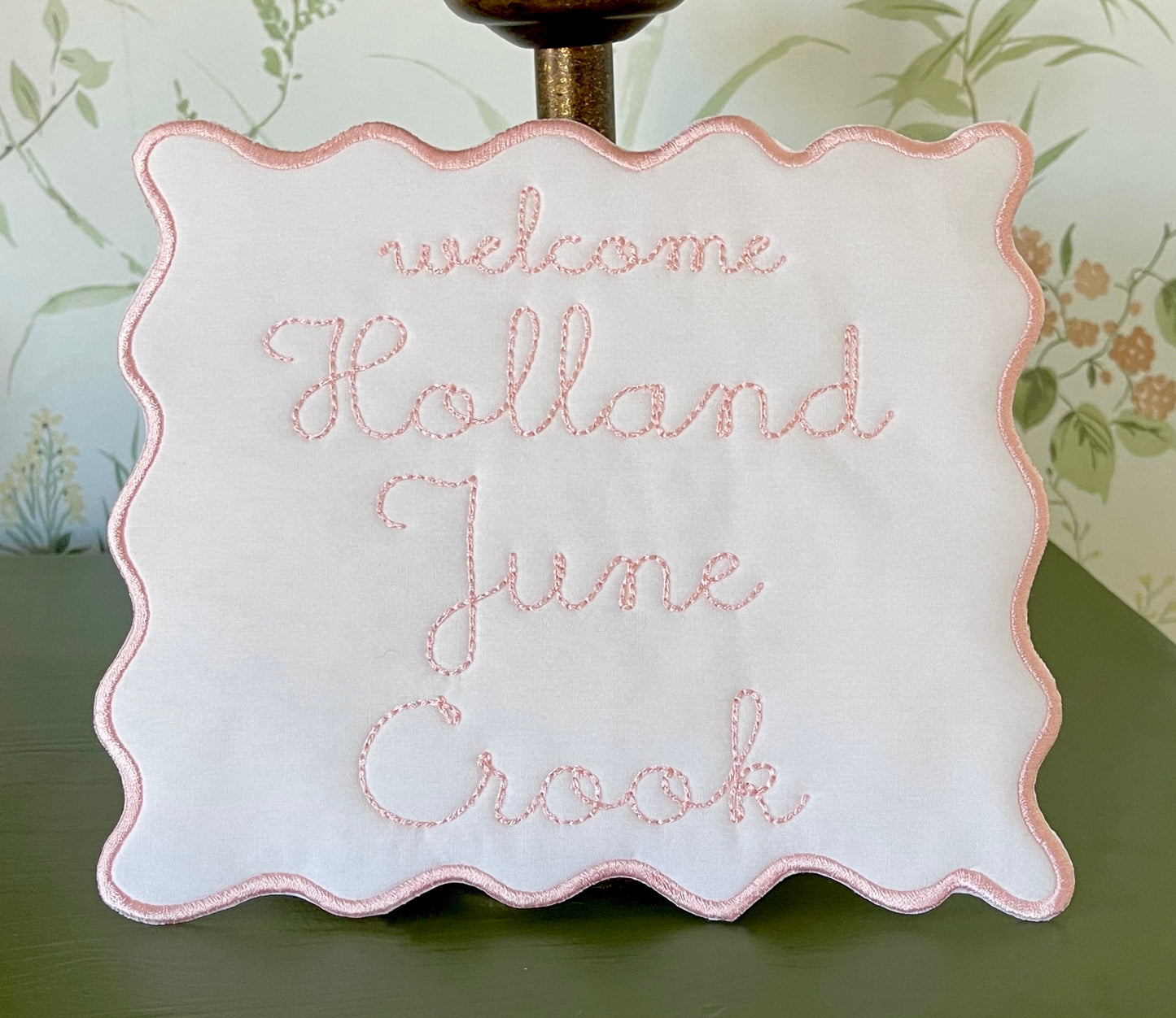 Welcome Baby Girl Plaque