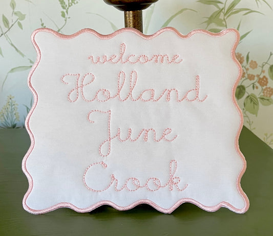 Welcome Baby Plaque