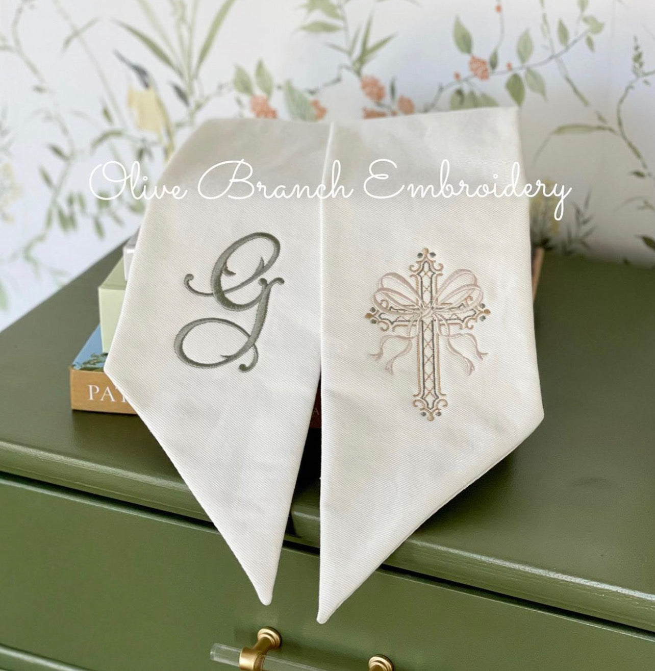 Wreath Sash with Cross