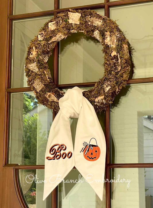 BOO Wreath Sash