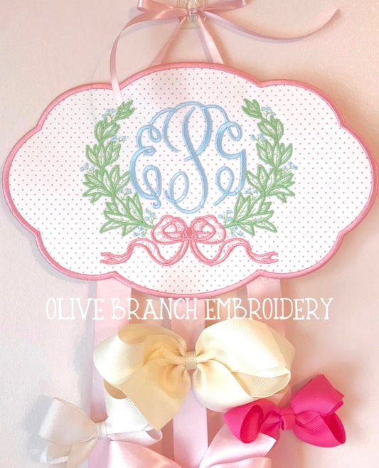 Bow Holder with Monogram