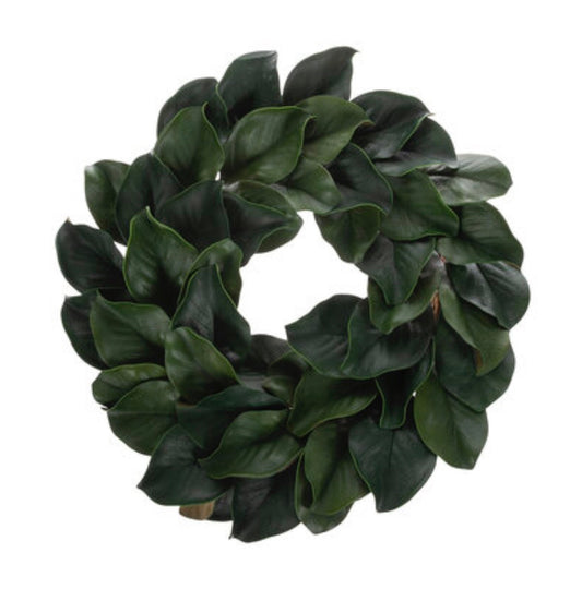 Faux Magnolia Wreath