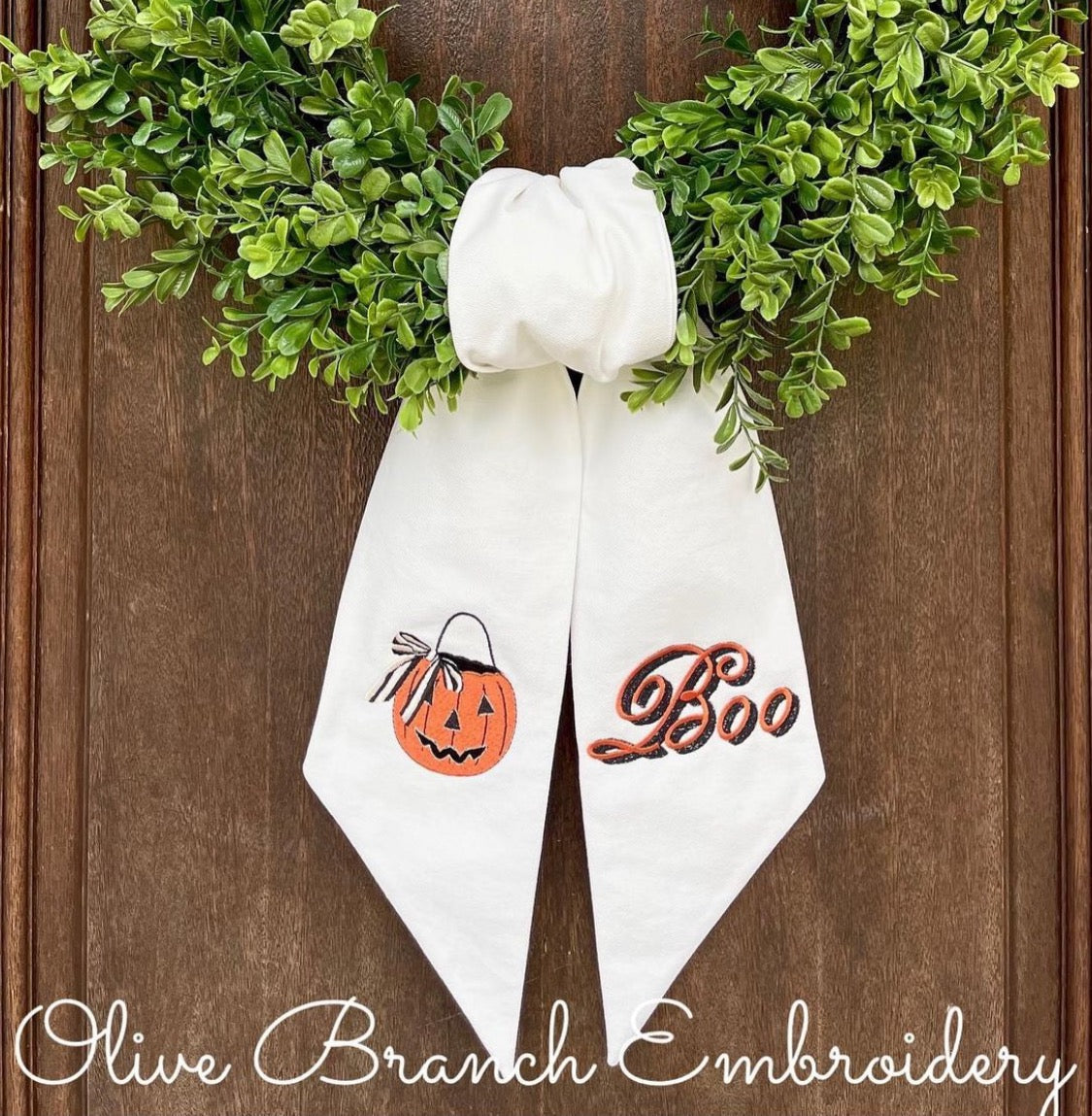 BOO Wreath Sash