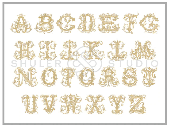 Satin Bow Wreath Sash With Rattle & Vintage Vine Monogram