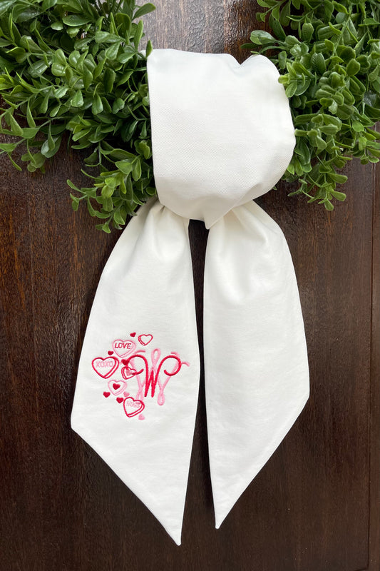 Candy Heart Frame Wreath Sash