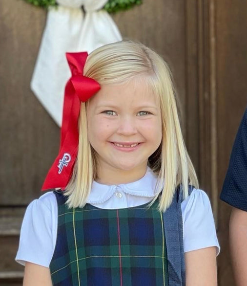 Long Tail Bow with Embroidery