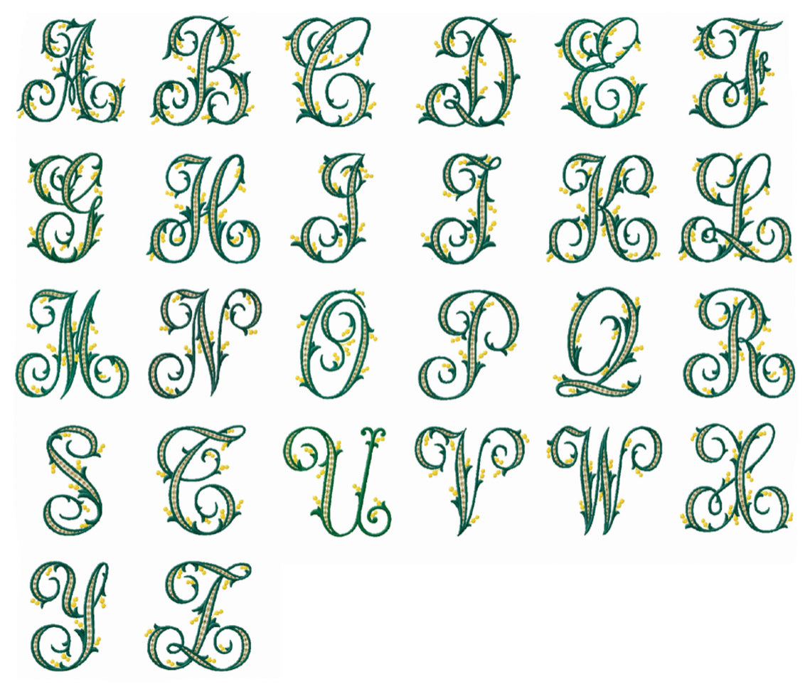 Fringe Cocktail Napkins with Berry Monogram (set of 4)