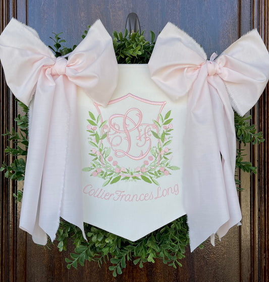 Baby Girl Banner with Berry Frame