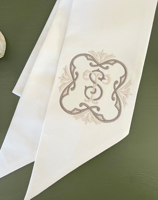 Wreath Sash with Fairfax Monogram