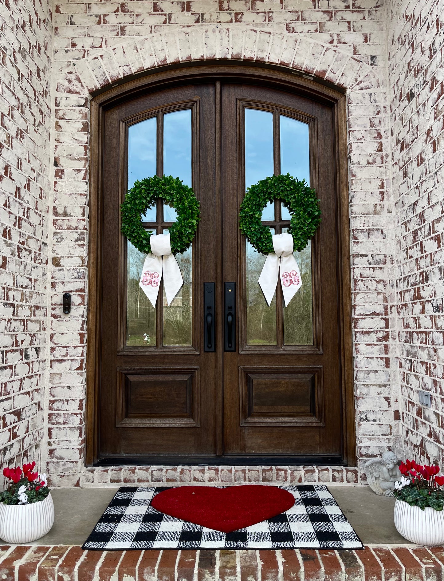 Wreath Sash with Heart Monogram