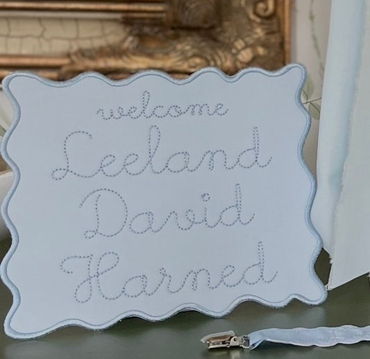 Welcome Baby Boy Plaque