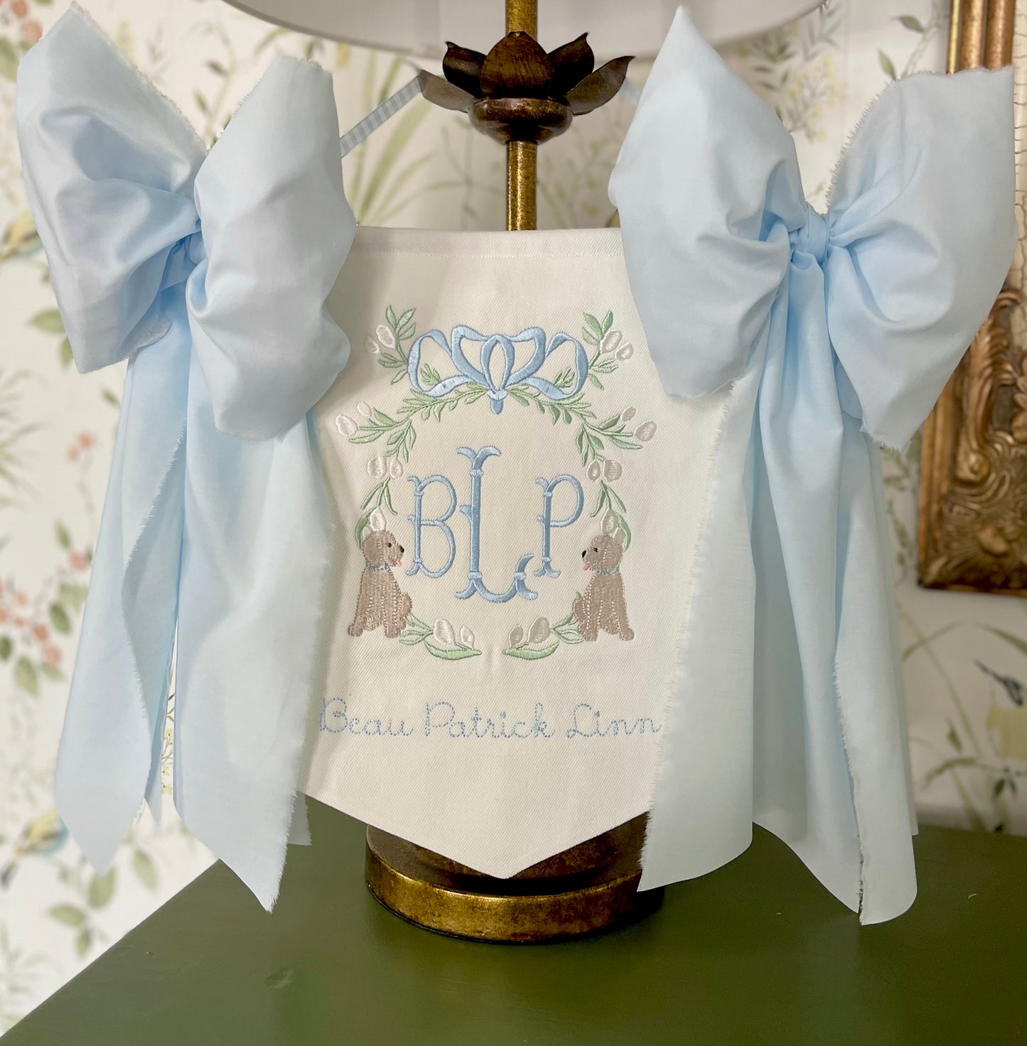 Baby Boy Banner with Puppy Frame