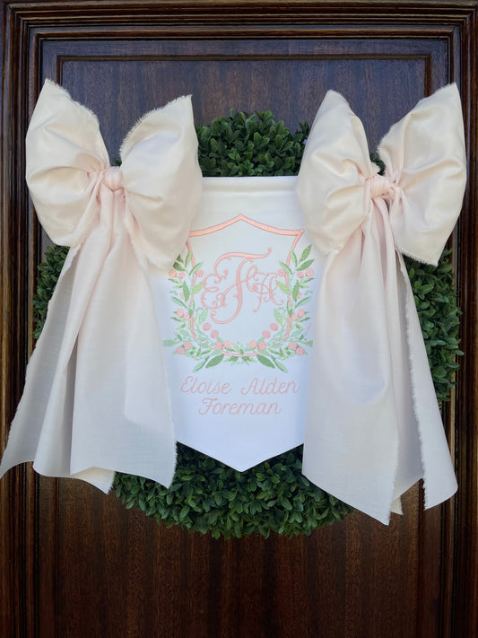 Baby Girl Banner with Berry Frame