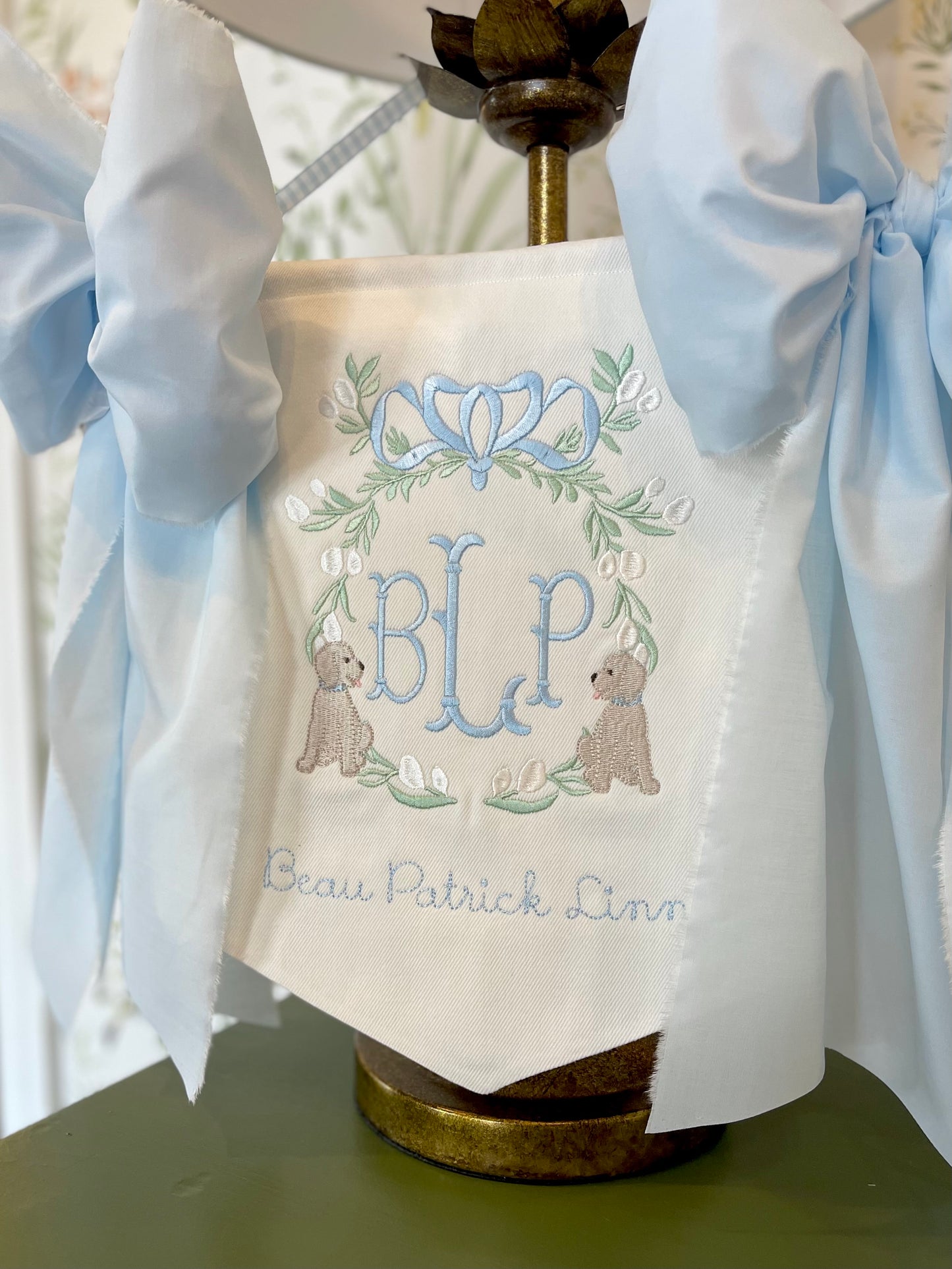 Baby Boy Banner with Puppy Frame