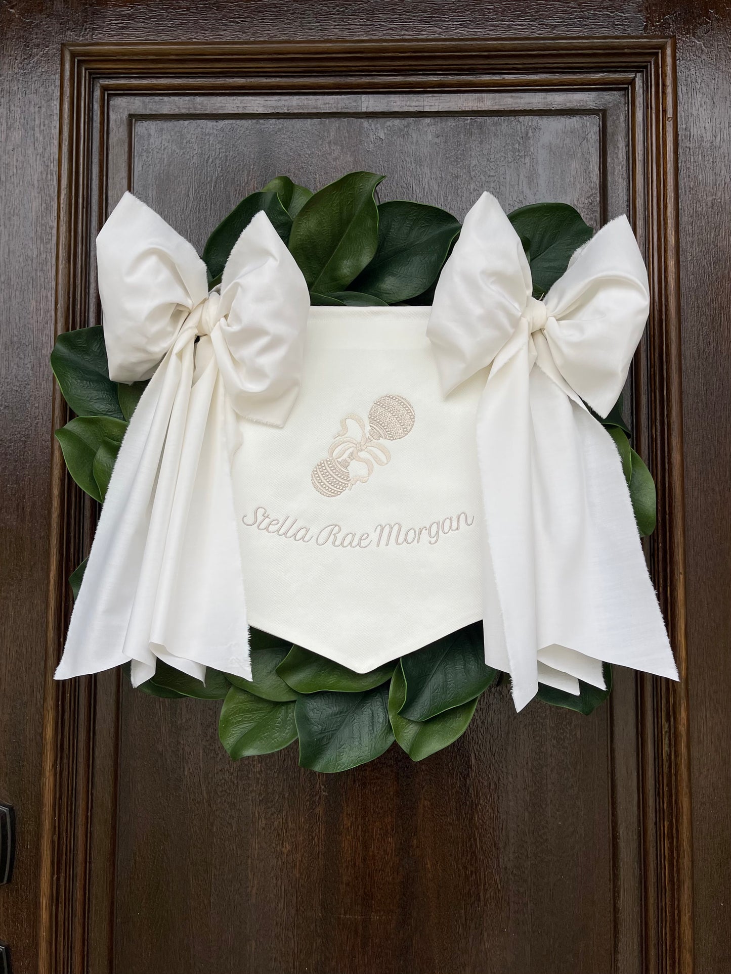 Baby Banner with Heirloom Rattle