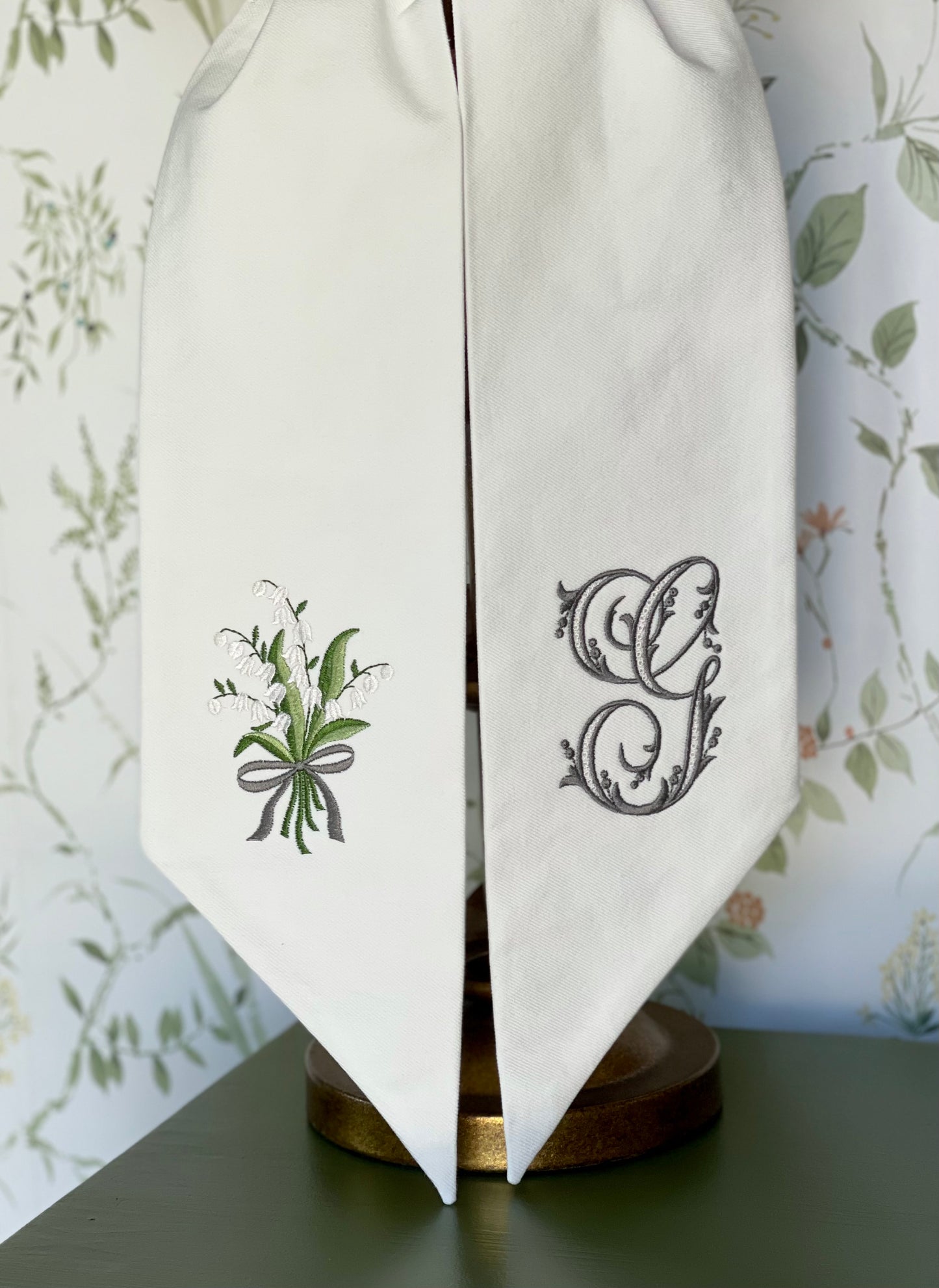 Lily of the Valley Wreath Sash